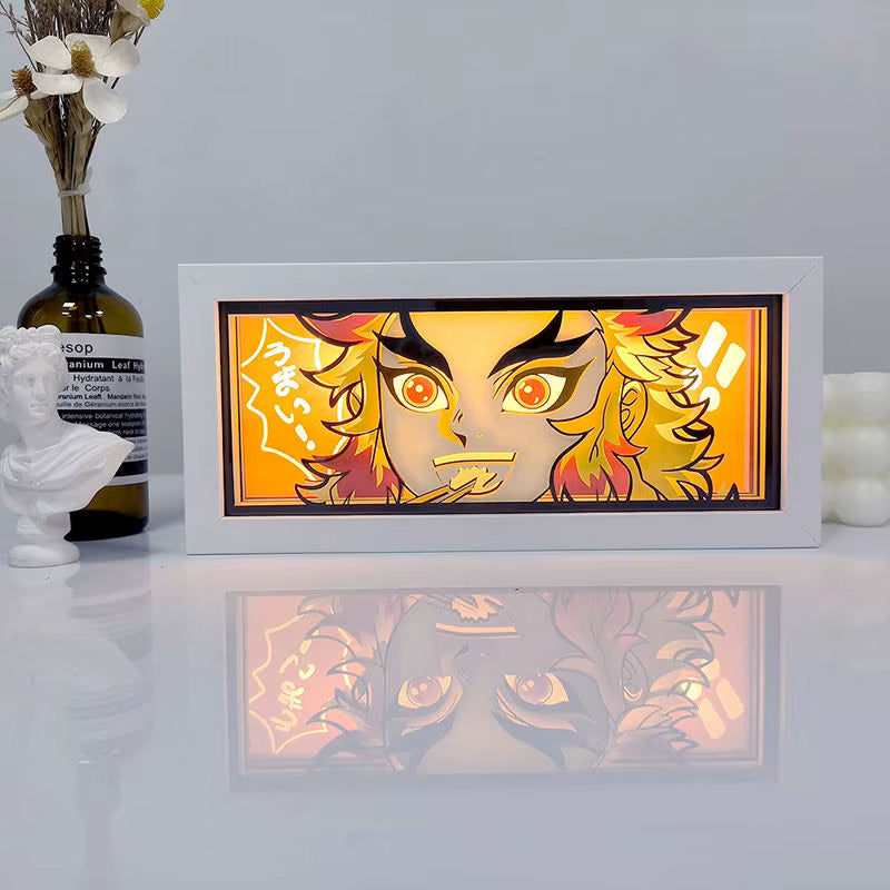 Rengoku Light Box — Flame Hashira Demon Slayer Anime Decor