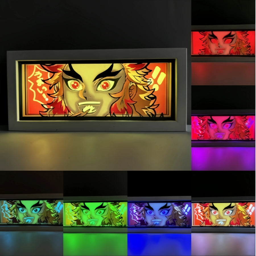 Rengoku Light Box — Flame Hashira Demon Slayer Anime Decor