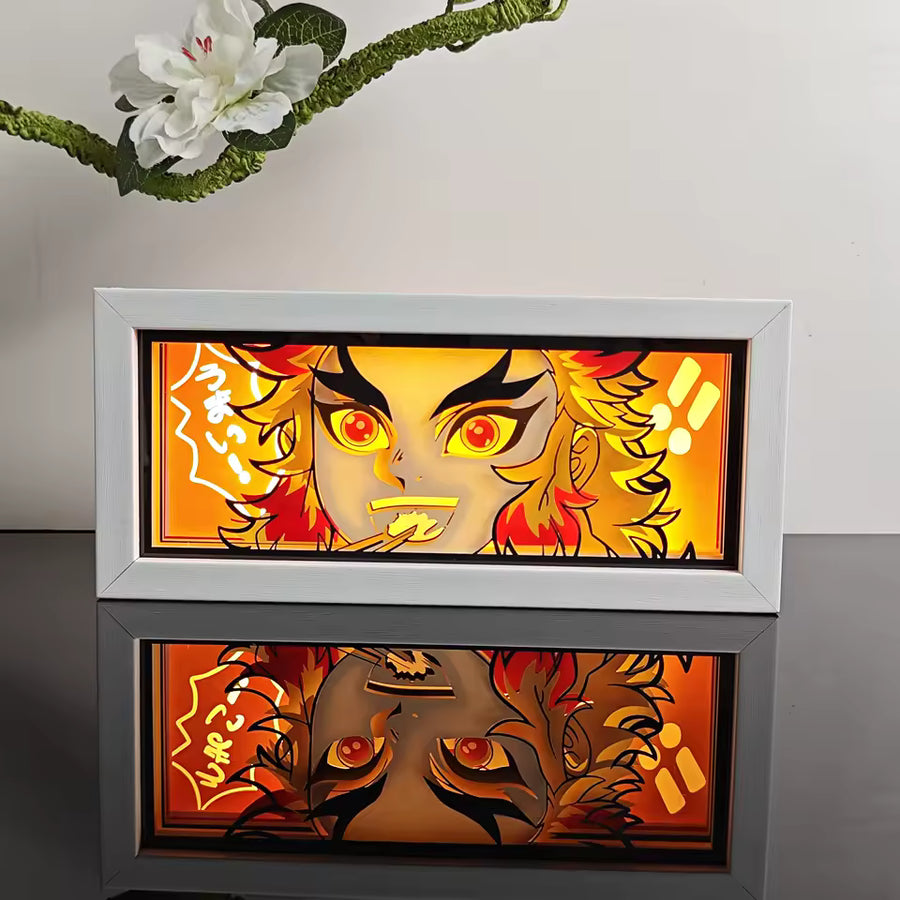 Rengoku Light Box — Flame Hashira Demon Slayer Anime Decor