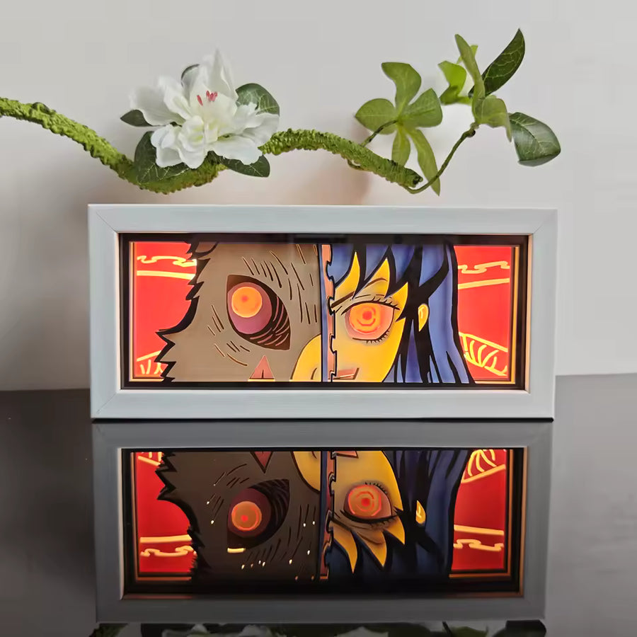 Inosuke Hashibira Light Box — Demon Slayer Anime Decor
