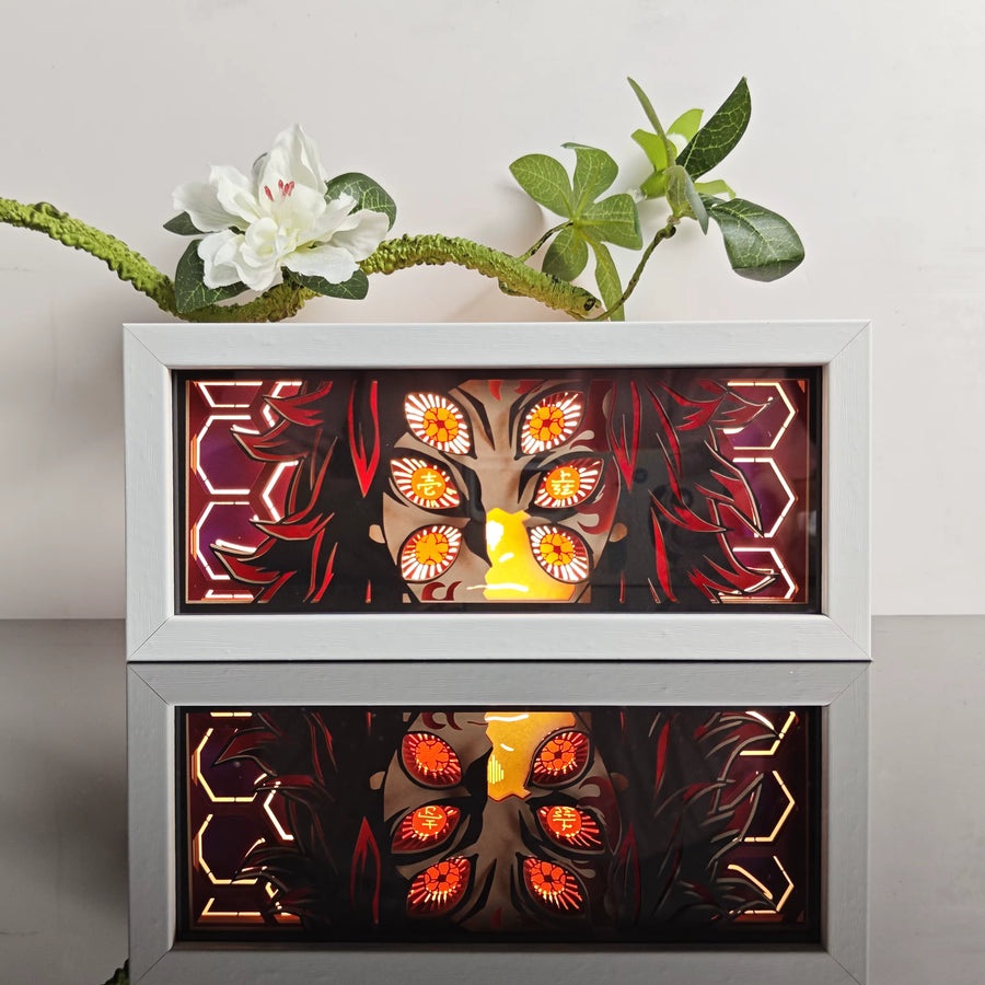 Kokushibo Light Box — Upper Moon One Demon Slayer Decor