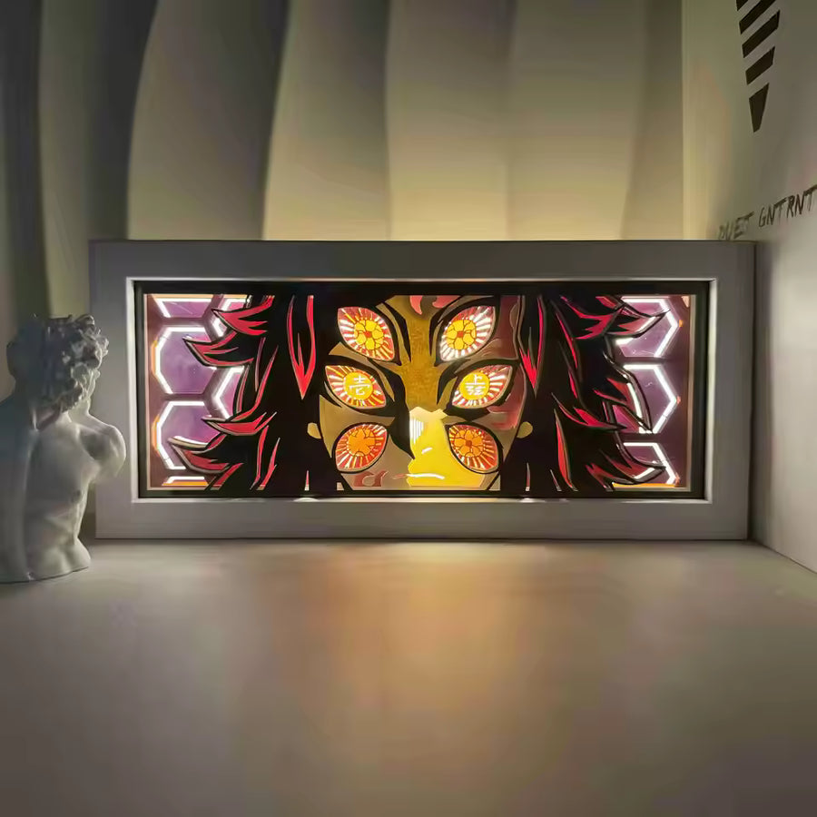 Kokushibo Light Box — Upper Moon One Demon Slayer Decor