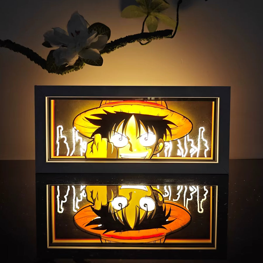 Monkey D. Luffy Fist Up Light Box — One Piece Anime Decor