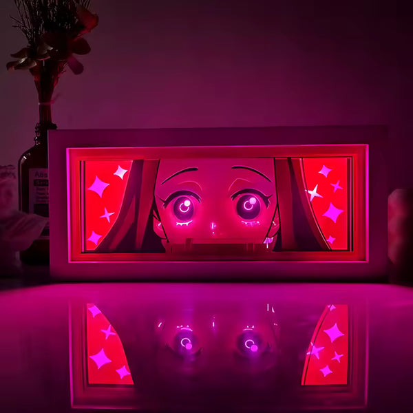 Nezuko Cute Light Box — Demon Slayer Anime Room Decor
