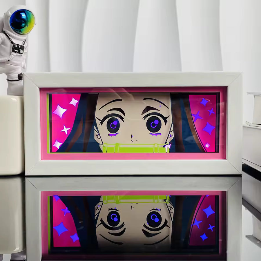 Nezuko Cute Light Box — Demon Slayer Anime Room Decor