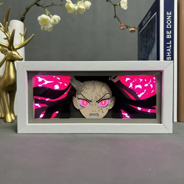 Nezuko Demon Form Light Box — Demon Slayer Anime Decor