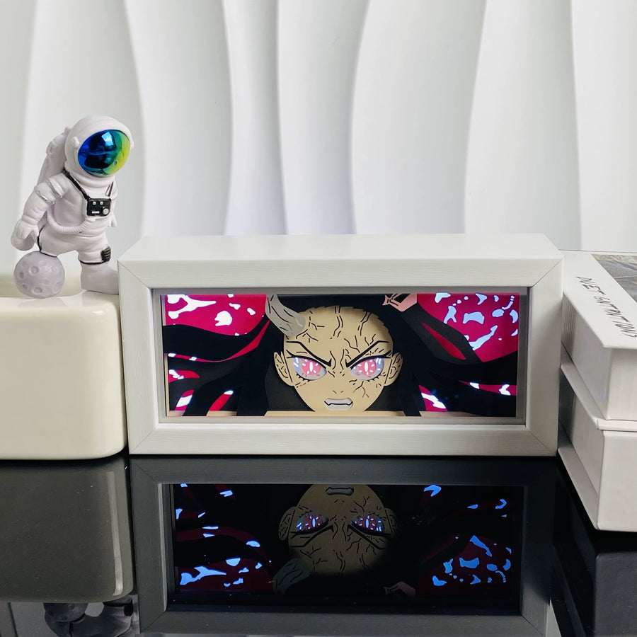 Nezuko Demon Form Light Box — Demon Slayer Anime Decor