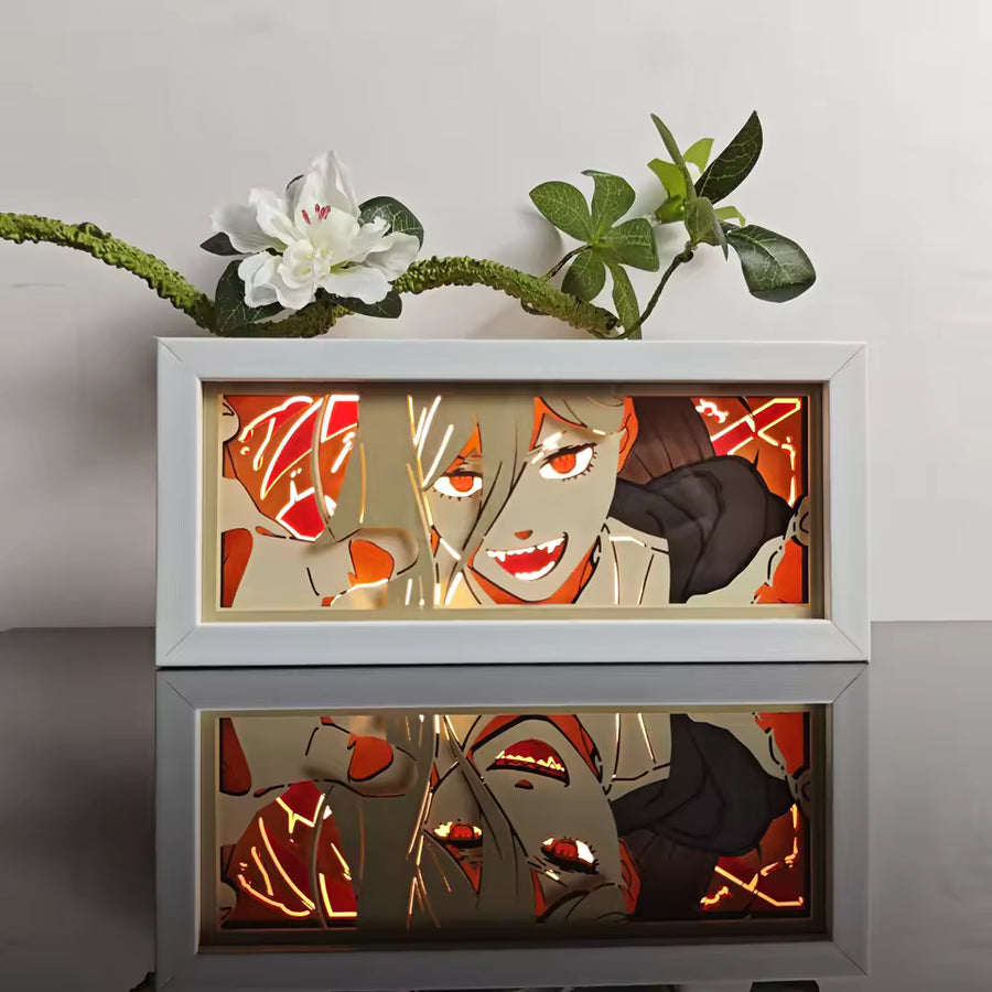 Power Light Box — Chainsaw Man Anime Room Decor