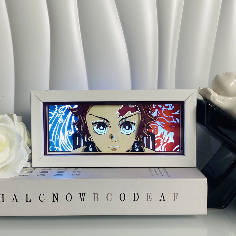 Tanjiro Slayer Mark Light Box — Demon Slayer Anime Decor