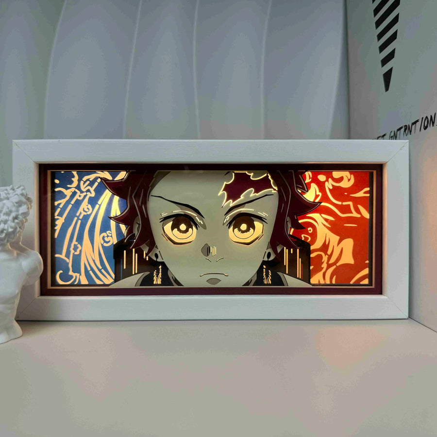 Tanjiro Slayer Mark Light Box — Demon Slayer Anime Decor