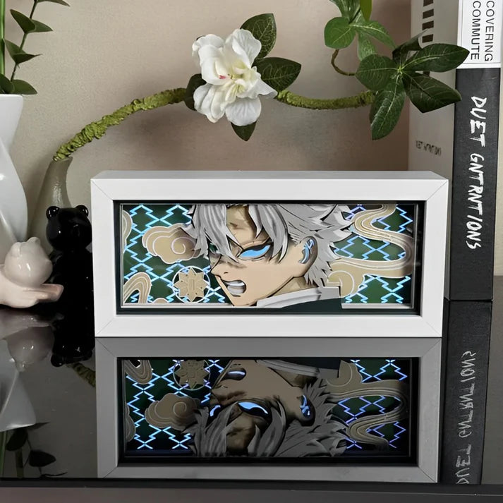 Sanemi Shinazugawa Light Box — Wind Hashira Demon Slayer Decor