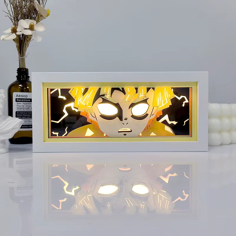 Zenitsu Agatsuma Light Box — Demon Slayer Anime Decor