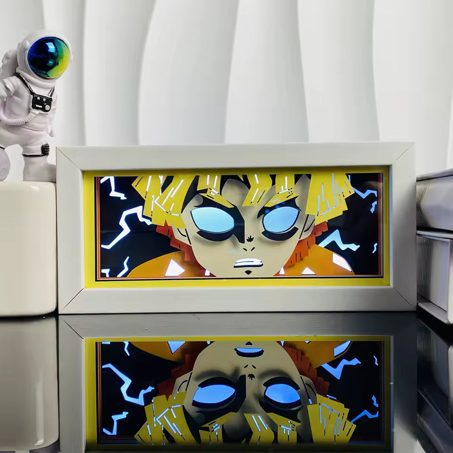 Zenitsu Agatsuma Light Box — Demon Slayer Anime Decor