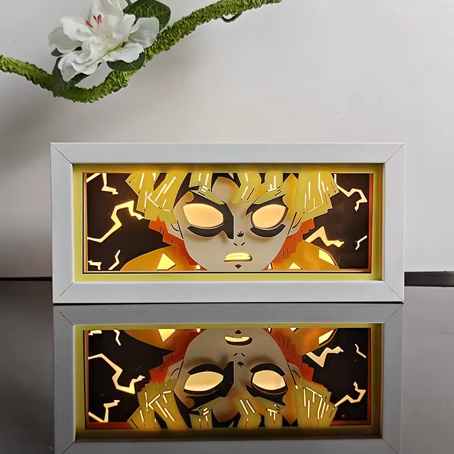 Zenitsu Agatsuma Light Box — Demon Slayer Anime Decor