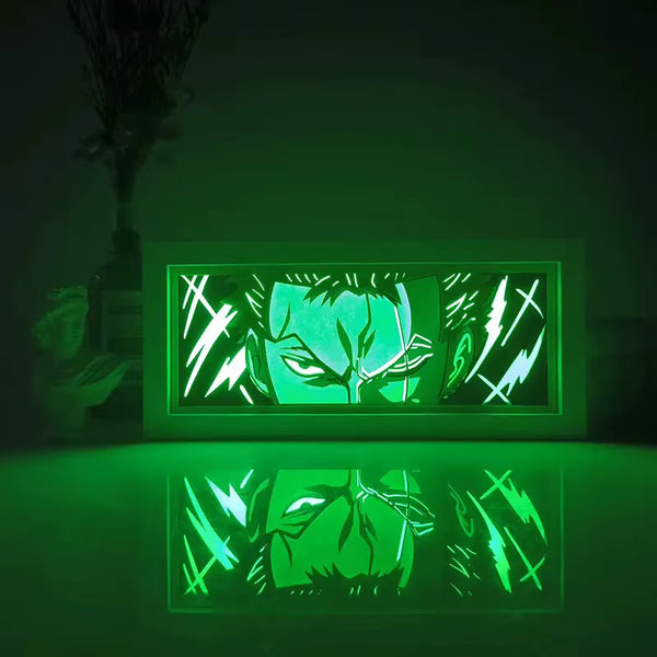 Zoro King of Hell Light Box — Striking One Piece Decor