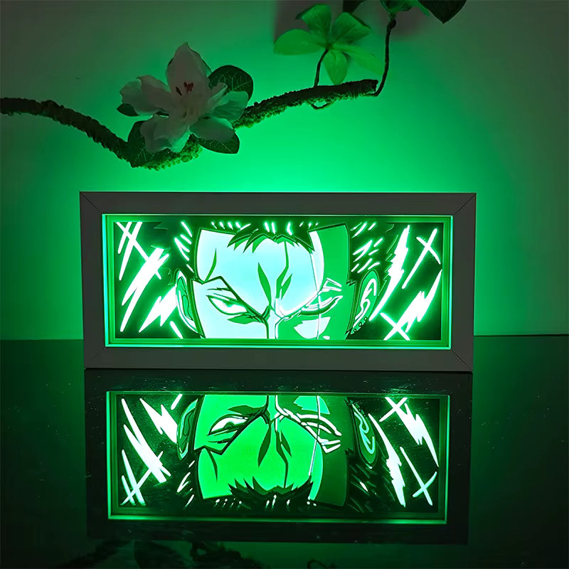 Zoro King of Hell Light Box — Striking One Piece Decor